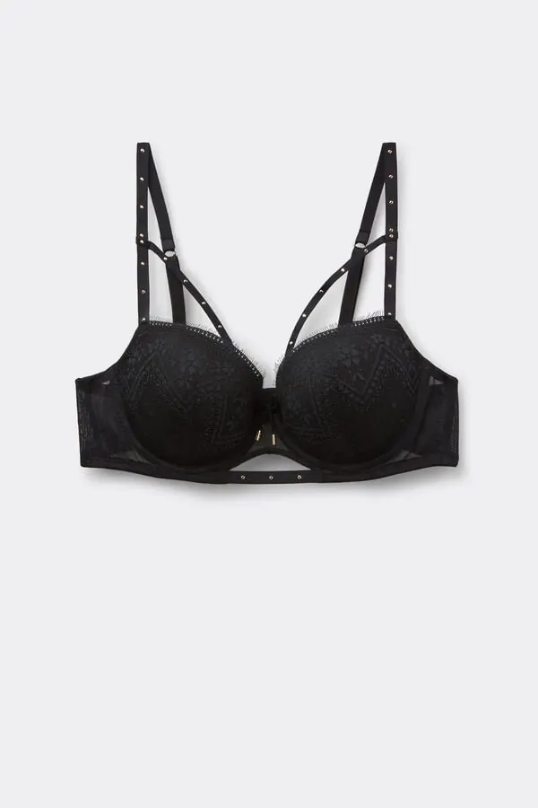 Sujetador balconette negro