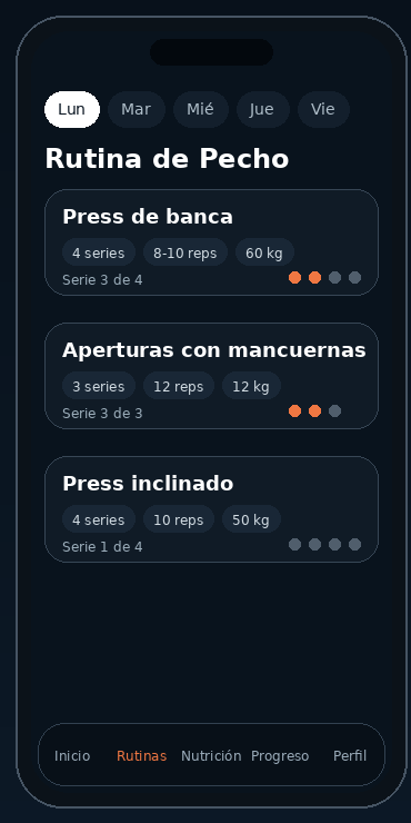 Rutinas en GymOS